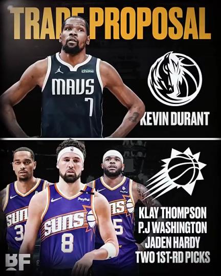 和歐文濃眉組三巨？美媒：獨(dú)行俠可用克萊+PJ+哈迪+倆首輪去換KD