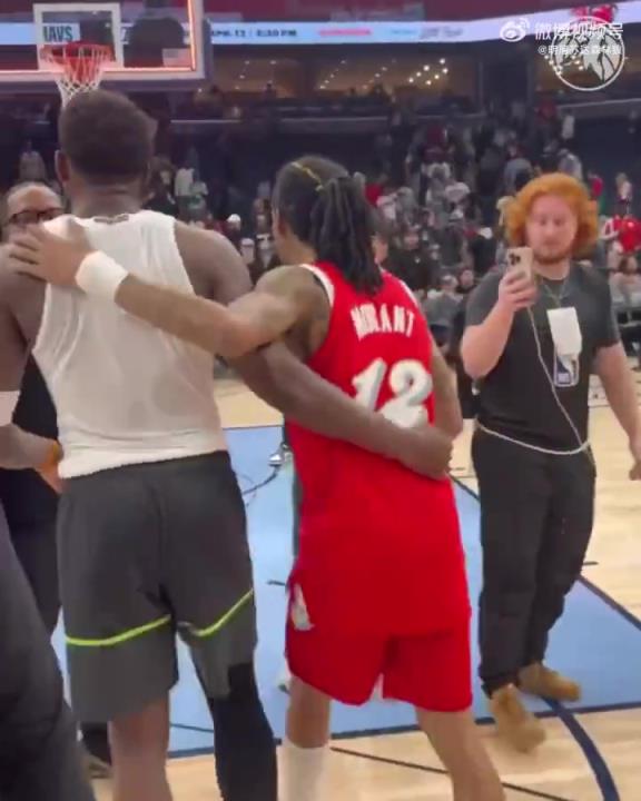 狼王&槍王惺惺相惜！華子賽后與莫蘭特相互致意！